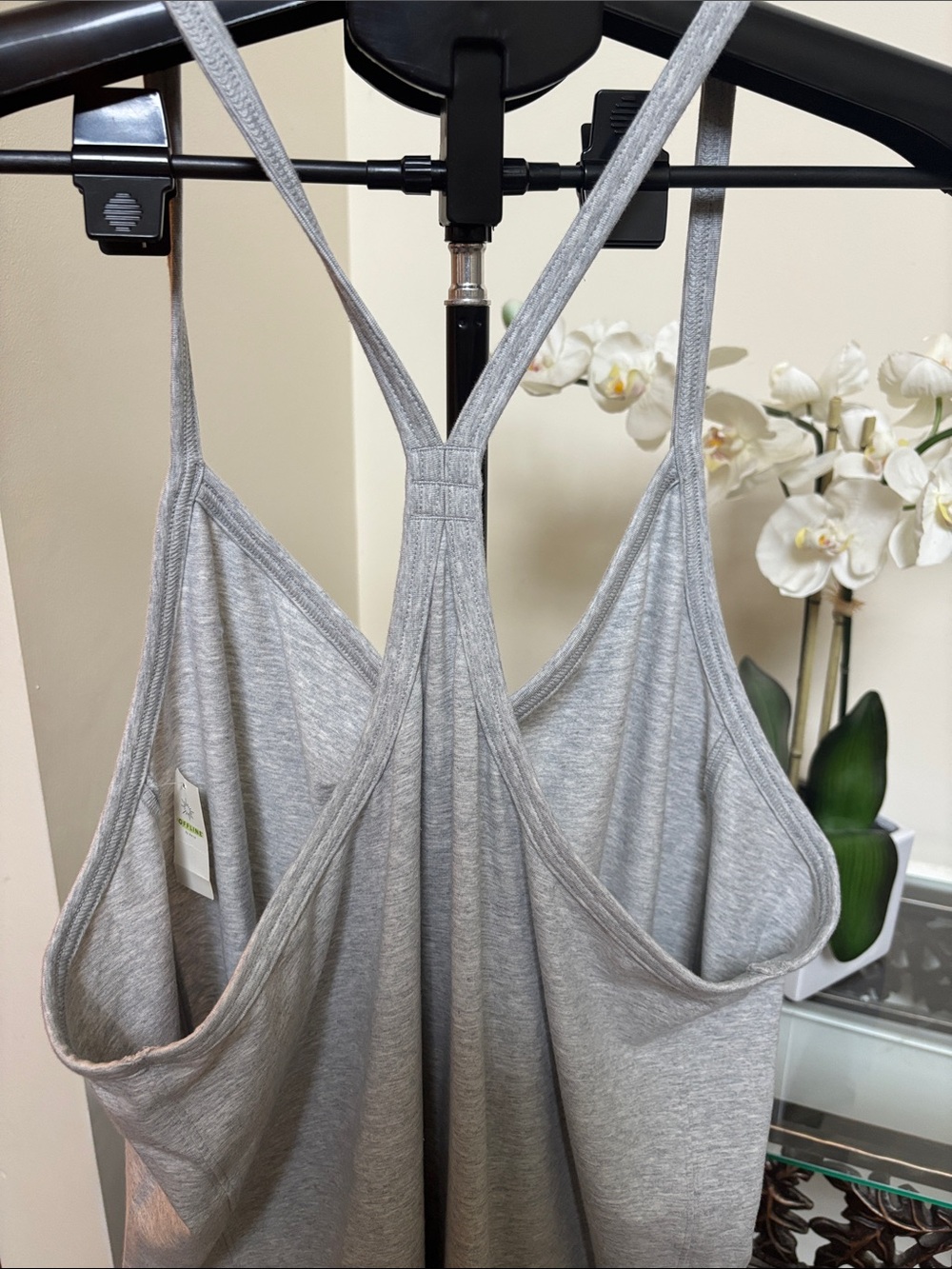 AERIE Light Gray Racerback Jumpsuit Romper Onesie size XL - Picture 7 of 7